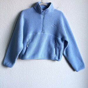 Aritzia TNA Polartec Thermal Pro 1/2 Zip Fleece Sweater Cornflower Blue Small